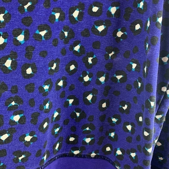 Kate Spade CYBER Cheetah Tokyo Sweatshirt 100% Cotton Purple Size XS Preppy - Picture 9 of 9